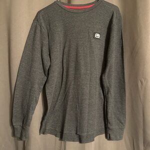 Ecko Unlimited Men’s Dark Gray Thermal Long Sleeve with Red Trim